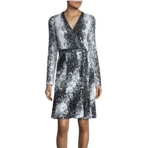 DIANE VON FURSTENBERG Lilyann Silk Wrap Dress In Stella Black